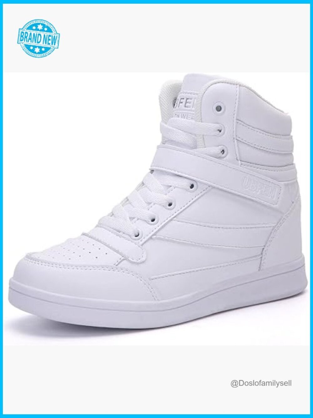 High Top Wedge Sneakers Retro 80s Casual Boots Ankle Support Height Increase
